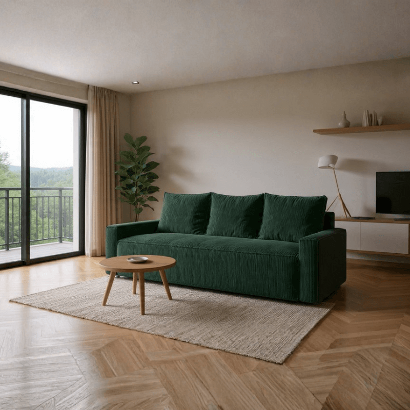 Sofa rozkładana BOWIA - zielona butelka